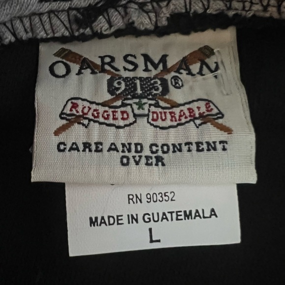 Vintage Semper Fi Hoodie Sweater Black Red Mens L Large Marine Corps Oarsman 913 - Picture 3 of 10